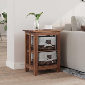 Beistelltisch Braun 38 x 28 x 50 cm Massivholz Mahagoni