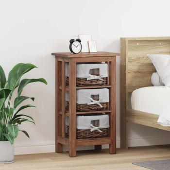 ARDEBO.de - Beistelltisch Braun 38 x 28 x 72 cm Massivholz Mahagoni