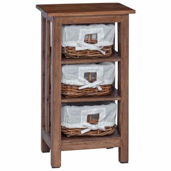 Beistelltisch Braun 38 x 28 x 72 cm Massivholz Mahagoni