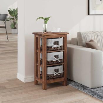 Beistelltisch Braun 38 x 28 x 72 cm Massivholz Mahagoni