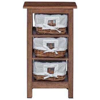 Beistelltisch Braun 38 x 28 x 72 cm Massivholz Mahagoni