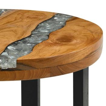 Couchtisch Braun 40 x 40 x 45 cm Massives Teakholz