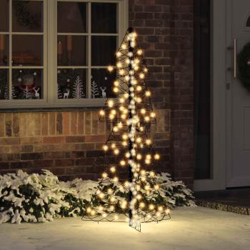 ARDEBO.de - Weihnachtsbaum 160 LEDs Warmes Weiß 150 cm Rattan