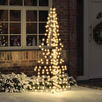 ARDEBO.de - Weihnachtsbaum 240 LEDs Warmes Weiß 180 cm Rattan