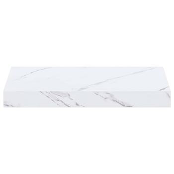 Wandregal Wandhalterung 4 Stk. Weiß Marmor 40 x 23,5 x 3,8 cm