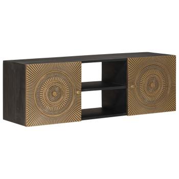 ARDEBO.de - TV-Schränk mit Regal mit Speicher Messing 105 x 30 x 35 cm