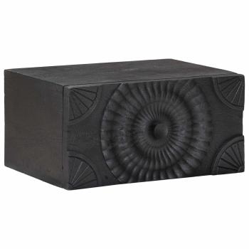 ARDEBO.de - Handgefertigter Nachttisch Schwarz 40 x 30 x 20 cm