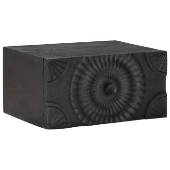 Handgefertigter Nachttisch Schwarz 40 x 30 x 20 cm