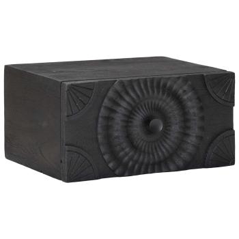 Handgefertigter Nachttisch Schwarz 40 x 30 x 20 cm