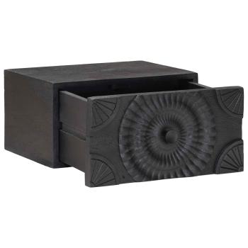Handgefertigter Nachttisch Schwarz 40 x 30 x 20 cm