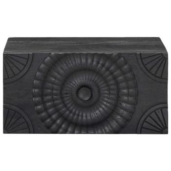 Handgefertigter Nachttisch Schwarz 40 x 30 x 20 cm