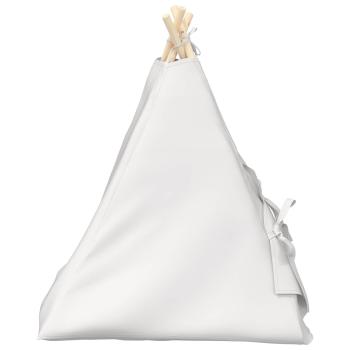 Haustier-Tipi mit Kissen Weiß 60 x 60 x 70 cm Polyester