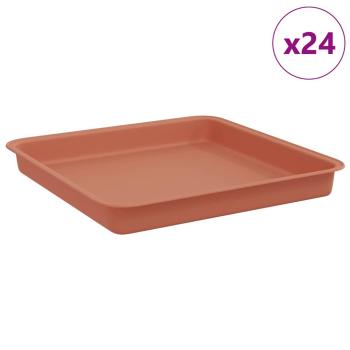 Quadratisches Blumentablett 24 stk. Ziegelrot 18 x 18 x 2 cm