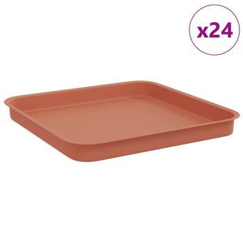 Quadratisches Blumentablett 24 stk. Ziegelrot 21 x 21 x 2 cm