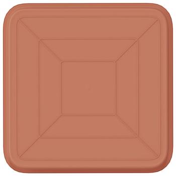 Quadratisches Blumentablett 24 Stk. Ziegelrot Kunststoff