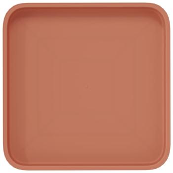 Quadratisches Blumentablett 24 Stk. Ziegelrot Kunststoff