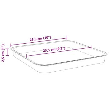 Quadratisches Blumentablett 24 Stk. Ziegelrot Kunststoff