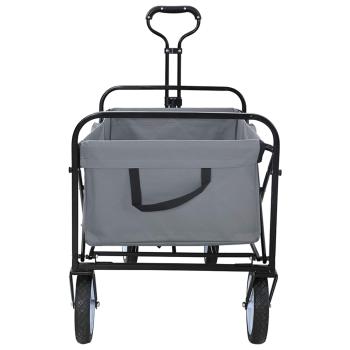 Klapp-Handwagen Grau 94 x 53 x 99 cm Oxford-Stoff