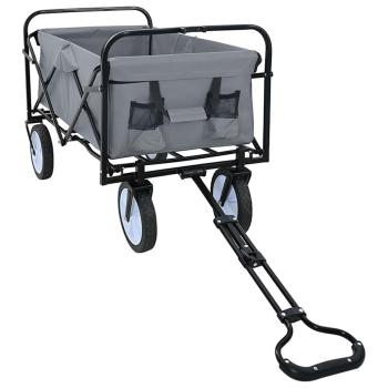Klapp-Handwagen Grau 94 x 53 x 99 cm Oxford-Stoff