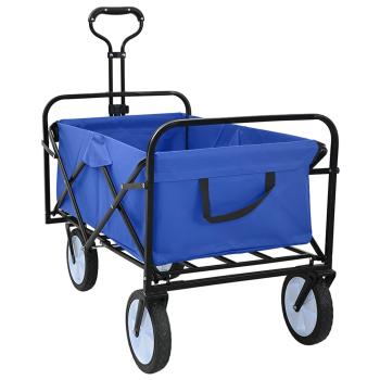 ARDEBO.de - Klapp-Handwagen Blau 94 x 53 x 99 cm Oxford-Stoff
