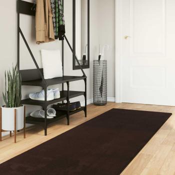 ARDEBO.de - Mittlerer Flor weicher und waschbarer Teppich HUARTE Braun