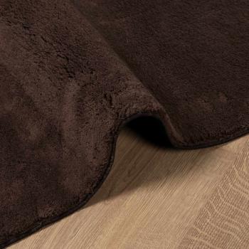 Mittlerer Flor weicher und waschbarer Teppich HUARTE Braun