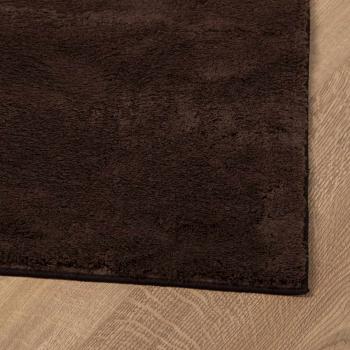 Mittlerer Flor weicher und waschbarer Teppich HUARTE Braun