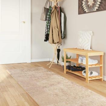 ARDEBO.de - Teppichläufer MARSA Beige 80 x 350 cm Polyester und PVC