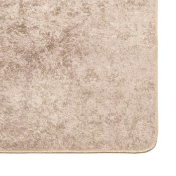 Teppichläufer MARSA Beige 100 x 100 cm Polyester und PVC