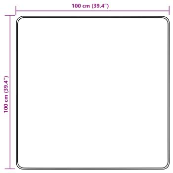 Teppichläufer MARSA Mehrfarbig 100 x 100 cm Polyester und PVC
