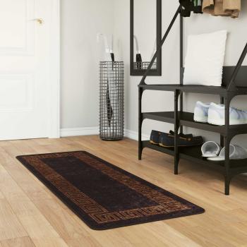 ARDEBO.de - Teppichläufer MARSA Schwarz 50 x 100 cm Polyester und PVC