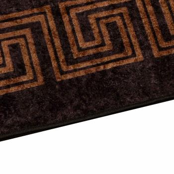 Teppichläufer MARSA Schwarz 100 x 350 cm Polyester und PVC