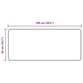 Teppichläufer MARSA Weiß 50 x 150 cm Polyester und PVC