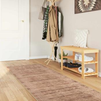 ARDEBO.de - Teppichläufer MARSA Weiß 80 x 350 cm Polyester und PVC