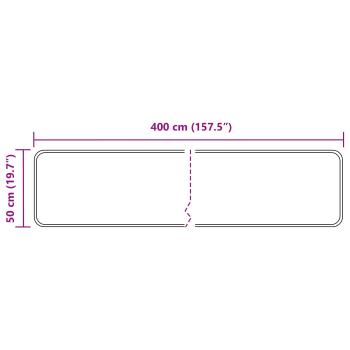 Teppichläufer MARSA Schwarz 50 x 400 cm Polyester und PVC