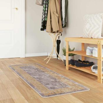 ARDEBO.de - Teppichläufer MARSA Grau 50 x 150 cm Polyester und PVC