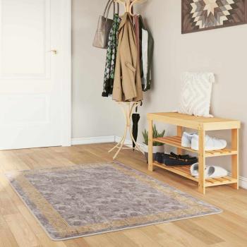 ARDEBO.de - Teppichläufer MARSA Grau 80 x 200 cm Polyester und PVC