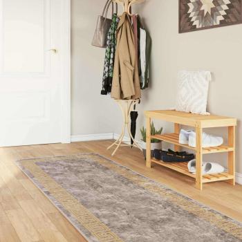 ARDEBO.de - Teppichläufer MARSA Grau 80 x 400 cm Polyester und PVC