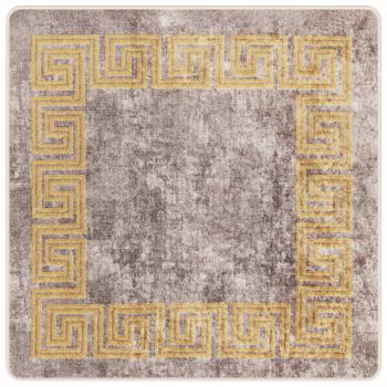 Teppichläufer MARSA Grau und Gold 100 x 100 cm