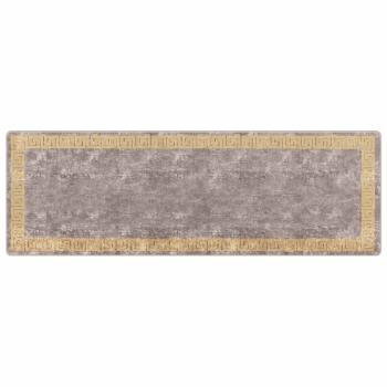 Teppichl?ufer MARSA Grau 100 x 300 cm Polyester und PVC