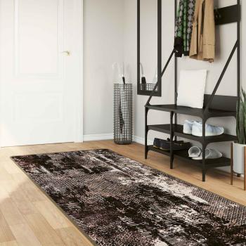 ARDEBO.de - Teppichläufer MARSA Schwarz 80 x 350 cm Polyester und PVC