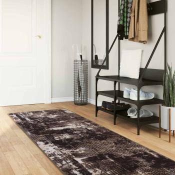 ARDEBO.de - Teppichläufer MARSA Schwarz 80 x 450 cm Polyester und PVC