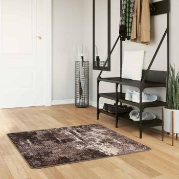 ARDEBO.de - Teppichläufer MARSA Schwarz 100 x 100 cm Polyester und PVC
