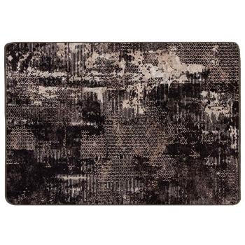 Teppichläufer MARSA Schwarz 100 x 150 cm Polyester und PVC