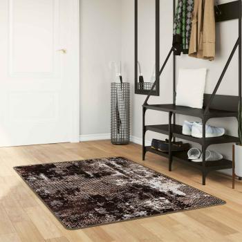 ARDEBO.de - Teppichläufer MARSA Schwarz 100 x 200 cm Polyester und PVC