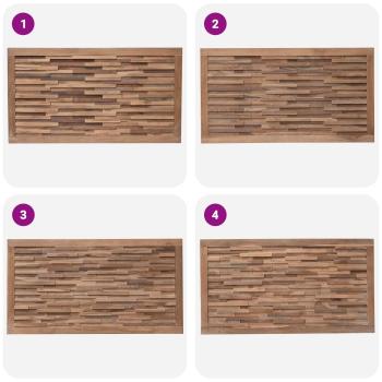 Bettkopfteil Natur Massivholz Teak
