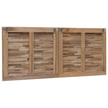 Bettkopfteil Natur Massivholz Teak