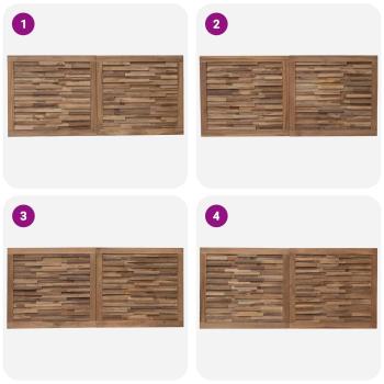 Bettkopfteil Natur Massivholz Teak