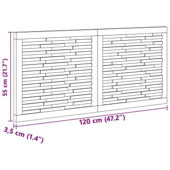 Bettkopfteil Natur Massivholz Teak