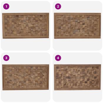 Bettkopfteil Natur Massivholz Teak
